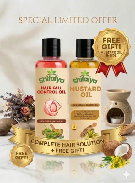 Buy 1 Get 1 Free Shifaiya Hair Fall Control Oil & Premium Mustard Oil
