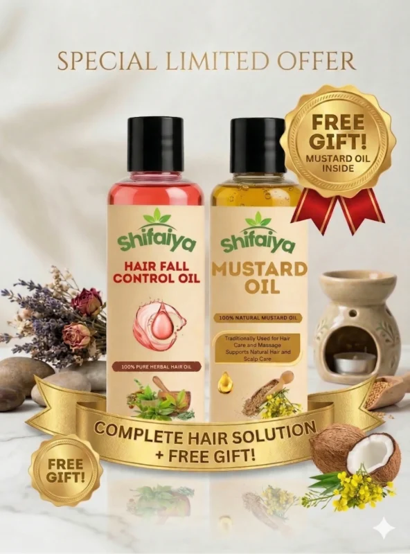 Buy 1 Get 1 Free Shifaiya Hair Fall Control Oil & Premium Mustard Oil