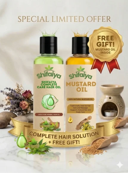 Shifaiya Complete Care Hair Oil + Free Mustard Oil Bundle 100% Natural